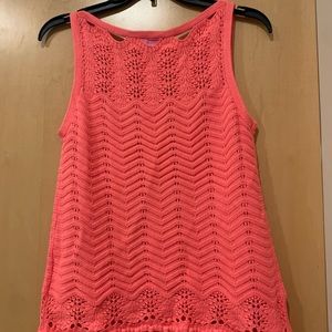 🔥Hot pink Lilly Pulitzer Sweater tank small mint